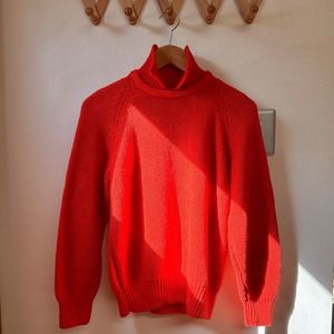 Vintage 1980s 1990s Chaus Red Collared Sweater